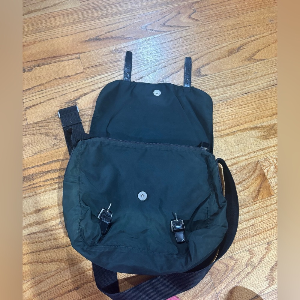 Prada Dark Green Nylon Messenger Bag - Picture 17 of 17